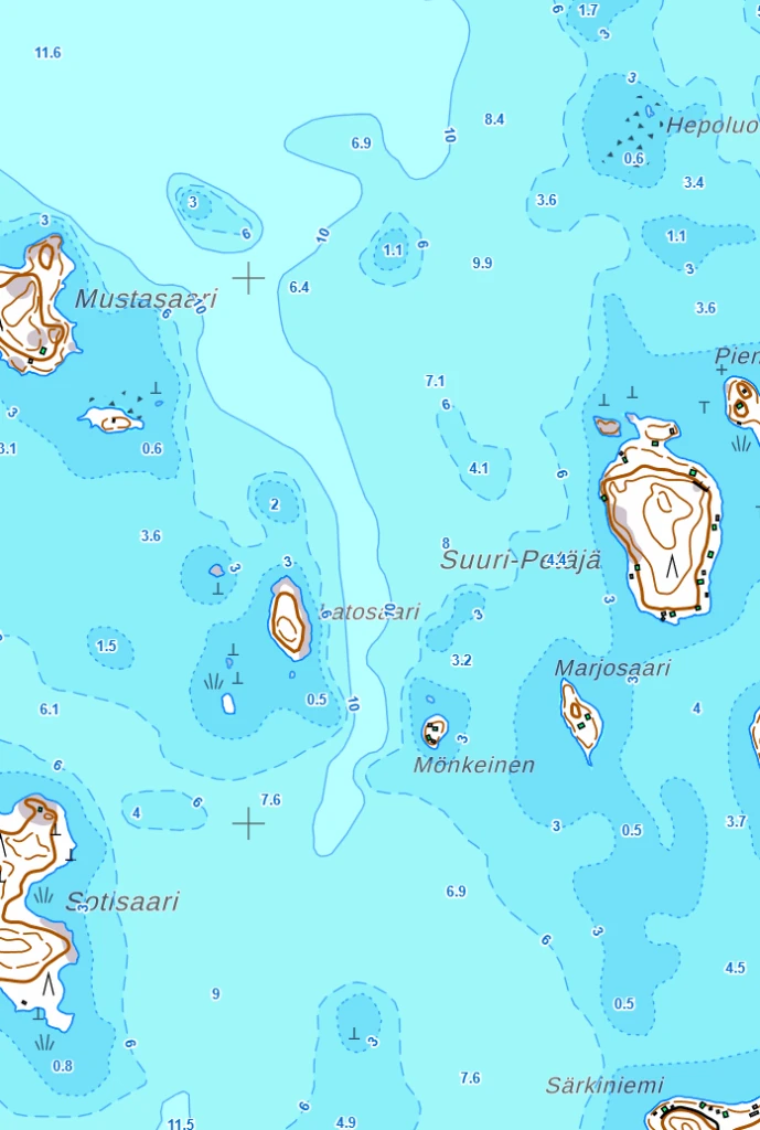 Traficomin vektorisyvyystiedot Maastokartan päällä